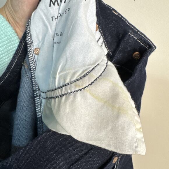 Mother The Looker Jeans Women Sz 27 Too Good To Be True Dark Blue Denim Mid Rise - Picture 14 of 16